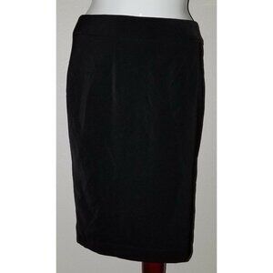 NWT ROMY Black Elena Skirt Size XS Short Above Knee Career Rear Slit